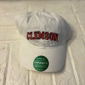 Legacy White Cap with Clemson Embroidery